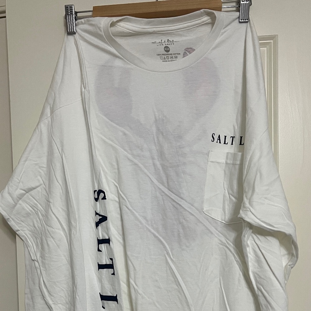 Salt Life White Long Sleeve Tee 100% Preshrunk Cotton XL